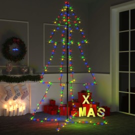 vidaXL Vianočný stromček kužeľ 240 LED interiér a exteriér 118x180cm
