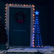 vidaXL Vianočný stromček kužeľ modrý 70 LED ozdoba 50x120cm - cena, porovnanie
