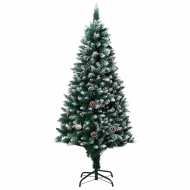 vidaXL  Zasnežený umelý vianočný stromček s borovicovými šiškami 180cm - cena, porovnanie