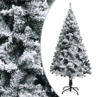 vidaXL Zasnežený umelý vianočný stromček zelený 150cm PVC - cena, porovnanie