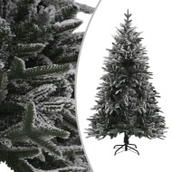 vidaXL Zasnežený umelý vianočný stromček zelený 180cm PVC&PE - cena, porovnanie