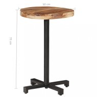 vidaXL Bistro stôl okrúhly hnedá / čierna 50 cm 320275 - cena, porovnanie