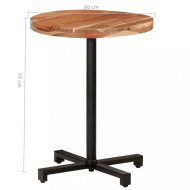 vidaXL Bistro stôl okrúhly hnedá / čierna 60 cm 320277 - cena, porovnanie