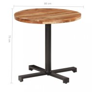 vidaXL Bistro stôl okrúhly hnedá / čierna 80 cm 320281 - cena, porovnanie