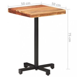 vidaXL Bistro stôl štvorcový hnedá / čierna 50x50x75 cm 320274