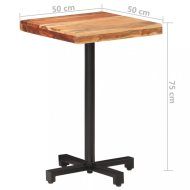 vidaXL Bistro stôl štvorcový hnedá / čierna 50x50x75 cm 320274 - cena, porovnanie