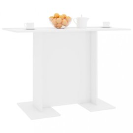 vidaXL Jedálenský stôl 110x60 cm Biela lesk 800249