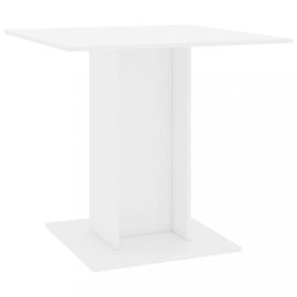 vidaXL Jedálenský stôl 80x80 cm Biela lesk 800258