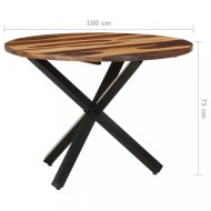vidaXL Jedálenský stôl akácie / čierna 100x100x75 cm 321683 - cena, porovnanie