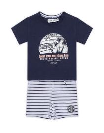 Dirkje Set 2dielny kr. nohavice Navy+White+Stripe