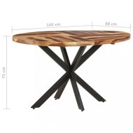 vidaXL Jedálenský stôl akácie / čierna 140x80x75 cm 321671 - cena, porovnanie