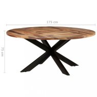 vidaXL Jedálenský stôl akácie / čierna 175x175x75 cm 321686 - cena, porovnanie