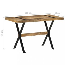 vidaXL Jedálenský stôl drevo / oceľ 120x60x76 cm 321604
