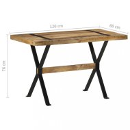 vidaXL  Jedálenský stôl drevo / oceľ 120x60x76 cm 321604 - cena, porovnanie