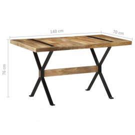 vidaXL Jedálenský stôl drevo / oceľ 140x70x76 cm 321606