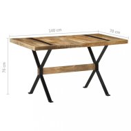 vidaXL Jedálenský stôl drevo / oceľ 140x70x76 cm 321606 - cena, porovnanie