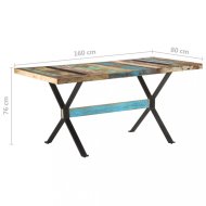 vidaXL Jedálenský stôl drevo / oceľ 160x80x76 cm 321609 - cena, porovnanie