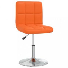 vidaXL Kancelárska stolička umelá koža / chróm Oranžová 334176