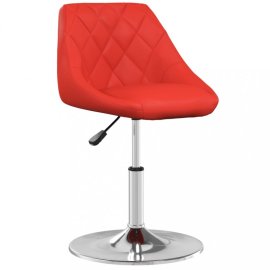 vidaXL Kancelárska stolička umelá koža / chróm Červená 335151