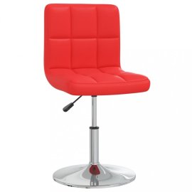 vidaXL Kancelárska stolička umelá koža / chróm Červená 334171