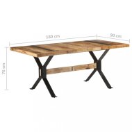 vidaXL  Jedálenský stôl drevo / oceľ 180x90x76 cm 321610 - cena, porovnanie