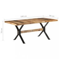 vidaXL Jedálenský stôl drevo / oceľ 180x90x76 cm 321610 - cena, porovnanie