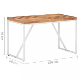 vidaXL Jedálenský stôl hnedá / biela 120x60x76 cm 323545