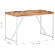 vidaXL  Jedálenský stôl hnedá / biela 120x60x76 cm 323545 - cena, porovnanie