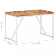 vidaXL Jedálenský stôl hnedá / biela 120x60x76 cm 323545 - cena, porovnanie