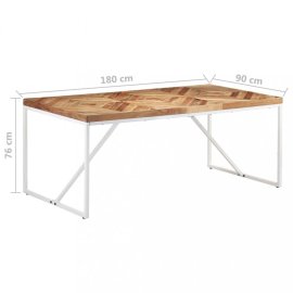 vidaXL Jedálenský stôl hnedá / biela 180x90x76 cm 323551