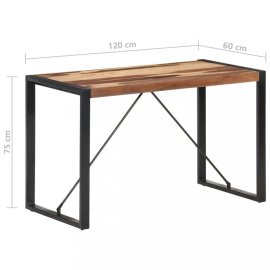 vidaXL Jedálenský stôl hnedá / čierna 120x60x75 cm 321539