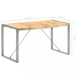 vidaXL Jedálenský stôl hnedá / sivá 140x70x75 cm 321562
