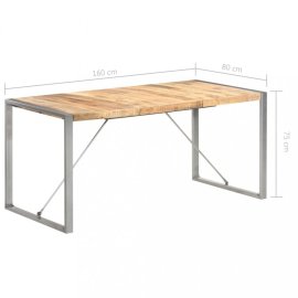 vidaXL Jedálenský stôl hnedá / sivá 160x80x75 cm 321563
