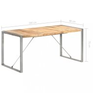 vidaXL Jedálenský stôl hnedá / sivá 160x80x75 cm 321563 - cena, porovnanie