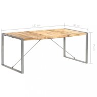 vidaXL Jedálenský stôl hnedá / sivá 180x90x75 cm 321564 - cena, porovnanie