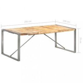 vidaXL Jedálenský stôl hnedá / sivá 200x100x75 cm 321565