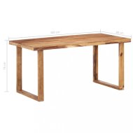 vidaXL Jedálenský stôl masívne drevo 160x80x76 cm 287355 - cena, porovnanie