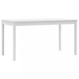 vidaXL Jedálenský stôl masívne drevo Biela 283399