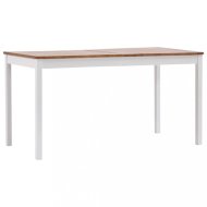 vidaXL Jedálenský stôl masívne drevo Biela / hnedá 283402 - cena, porovnanie