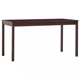 vidaXL Jedálenský stôl masívne drevo Tmavohnedá 283401