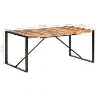 vidaXL Jedálenský stôl masívne drevo / kov 180x90x75 cm 321542 - cena, porovnanie