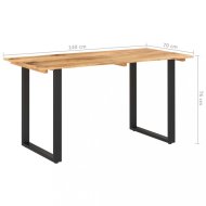 vidaXL Jedálenský stôl masívne drevo / oceľ 140x70x76 cm 286474 - cena, porovnanie