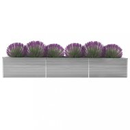 vidaXL Záhradný kvetináč pozinkovaná oceľ 480x80x77 cm Sivá 47068 - cena, porovnanie