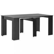 vidaXL Rozkladací jedálenský stôl 91/175 Čierna lesk 283732 - cena, porovnanie
