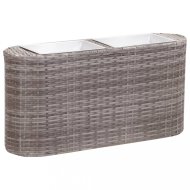 vidaXL Záhradný kvetináč 80x25x40 cm polyratan Sivá 46953 - cena, porovnanie