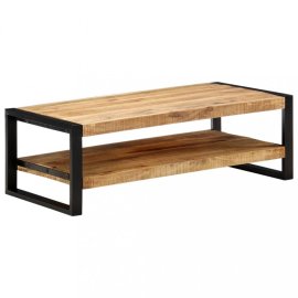 vidaXL Konferenčný stolík drevo / kov Mangovníkové drevo 248016