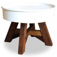 vidaXL Konferenčný stolík hnedá / biela 244820 - cena, porovnanie