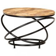 vidaXL Konferenčný stolík hnedá / čierna Mangovníkové drevo 321935 - cena, porovnanie