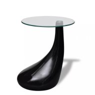 vidaXL Konferenčný stolík laminát / sklo Čierna lesk 240321 - cena, porovnanie