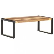 vidaXL Konferenčný stolík masívne drevo / kov Čierna 321555 - cena, porovnanie